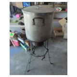 Commercial Propane Cooker with Aluminum Stock Pot and Lid