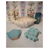 Group of Five Weller and Art Pottery Planters and Vases