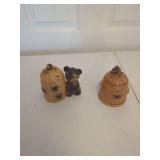 Ceramic Honey Pot and Bear Figurine Set with Spoon