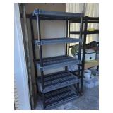 Five-Tier Plastic Storage Shelving Unit
