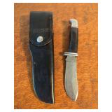 Buck U.S.A. Fixed Blade Hunting Knife with Leather Sheath