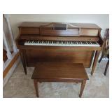 Baldwin Wood Console Piano with Matching Bench