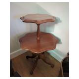 Two Tier Wooden Accent Table