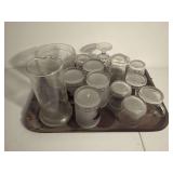 Assorted Glassware and Disney MGM Studios Frosted Tumblers Collection