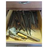 Assorted Metal Files, Hammer, and Hand Tools Lot
