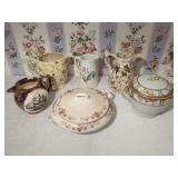 Assorted Decorative Ceramic Pitchers and Serving Pieces