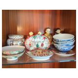 Asian Porcelain Tableware and Figural Display Assortment