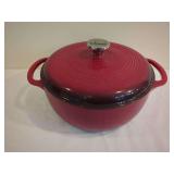 Lodge Enameled Cast Iron Red Dutch Oven with Lid