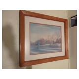 Framed Keeneland Race Course Art Print Signed Morehead 65-8