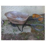 Truper Wheelbarrow with Black Frame and Handles