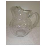 Clear Glass Pitcher with Handle