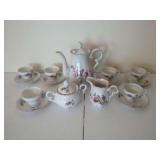 Ucagco Ceramics Japan Porcelain Rose Pattern Tea Service Set