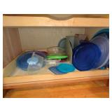 Assorted Plastic Food Storage Containers and Lids