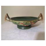 Roseville USA Pottery Green Double Handled Bowl 142-5