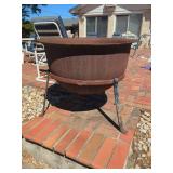 Cast Iron Cauldron on Metal Stand