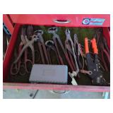 Assorted Hand Tool Lot with Pliers and Socket Set