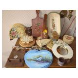 Collection of Hand Painted Wooden Country Decor Pieces