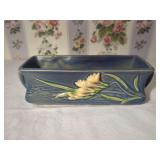 Roseville Pottery Water Lily Blue Planter Shape 1372-8