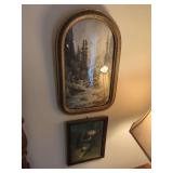 Framed Forest Stream Bubble Glass Art Print