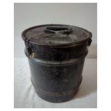 Black Painted Metal Storage Drum with Locking Latches