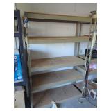 Industrial Steel Shelving Unit with Particle Board Shelves