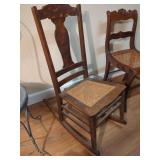 Oak Cane Seat Rocking Chair
