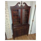 Tri-Bond Furniture China Cabinet with Glass Doors and Lower Storage