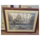 Paul Sawyier Framed Print Fish Trap Dix River