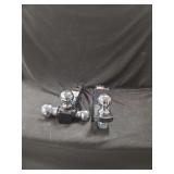 Lot of Two Towing Hitch Mounts with Chrome Ball Attachments