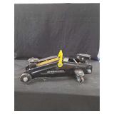 Black Steel Floor Jack with 360 Degree Rotation Handle