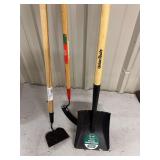 UnionTools Shovel, Garden Hoe, and Grass Hook Lot