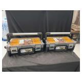 Lot of 2 Keter Master Pro Cantilever Organizer 18 Tool Boxes