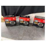 Lot of Three 5-3/4 Inch Round LED Headlights with EMC