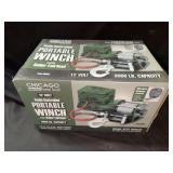 Chicago Electric Power Tools 12 Volt Radio Controlled Portable Winch 3000 LB Capacity