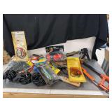 Lot of Assorted Hardware, Tools, and Safety Equipment
