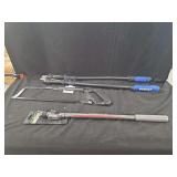 Assorted Hand Tools Including Kobalt Bolt Cutters, Hack Saw, and Pittsburgh Pro Breaker Bar