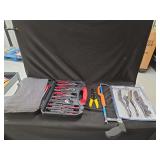 Task Force Tool Set with Case, Hacksaw, and Detail Brush Set
