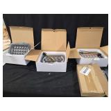 Set of Rectangular LED Headlights with Wiring Harnesses and Mounting Brackets