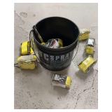 Haul-Master E-Track Ratcheting Tie Downs in Storage Bucket