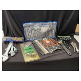 Assorted Mixed Hand Tools and Socket Extension Sets