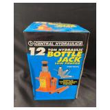 Central Hydraulics 12 Ton Low Profile Hydraulic Bottle Jack