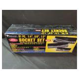 Pittsburgh 61 Piece SAE Socket Set 1/4 Inch 3/8 Inch 1/2 Inch Drive Item 45468