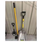 Assorted Long-Handled Shovels and Digging Tools