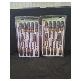 Two Pittsburgh 12-Piece Cushion Grip Screwdriver Sets
