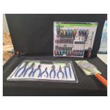 Pittsburgh Hand Tool Assortment Including Pliers Set, Screwdriver Set, and Scraper