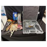 Chrome Vanadium Socket Set with Assorted Hand Tools and Accessories