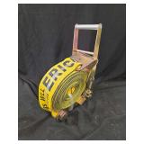 Industrial Ratchet Tie-Down Strap with Yellow Webbing and Metal Mechanism
