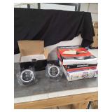 LED Fog Light Pair with Halo Ring and Assorted Air Filters