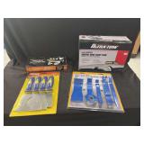 Ultra-Tow Lo-Pro Amber Mini Light Bar, Pittsburgh Auto Trim Tool Set, Central Forge Putty Knife Set, and Heat Gun Accessory Kit