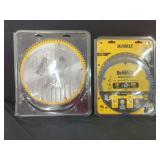 Dewalt Construction Saw Blade Lot With 12 Inch 80 Tooth And 10 Inch 60 Tooth Packages